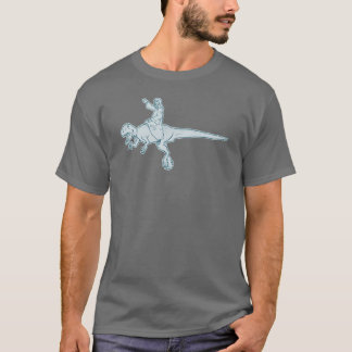 Skjorta för utslagsplats för Jesus Dinosaurryttare T-shirt