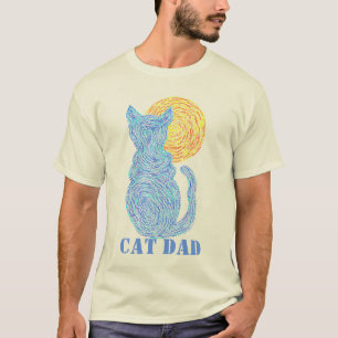 Skjorta för utslagsplats för pappa för katt fö tee shirt