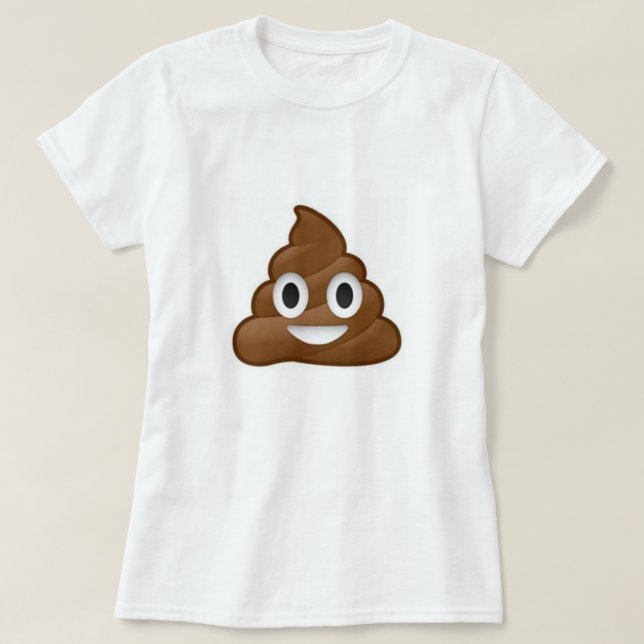 Skjorta för utslagsplats för PoopEmoji glass Tee (Design framsida)