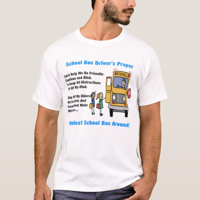 Skjorta för utslagsplats för skolbusschaufförbön tee shirt (Framsida)