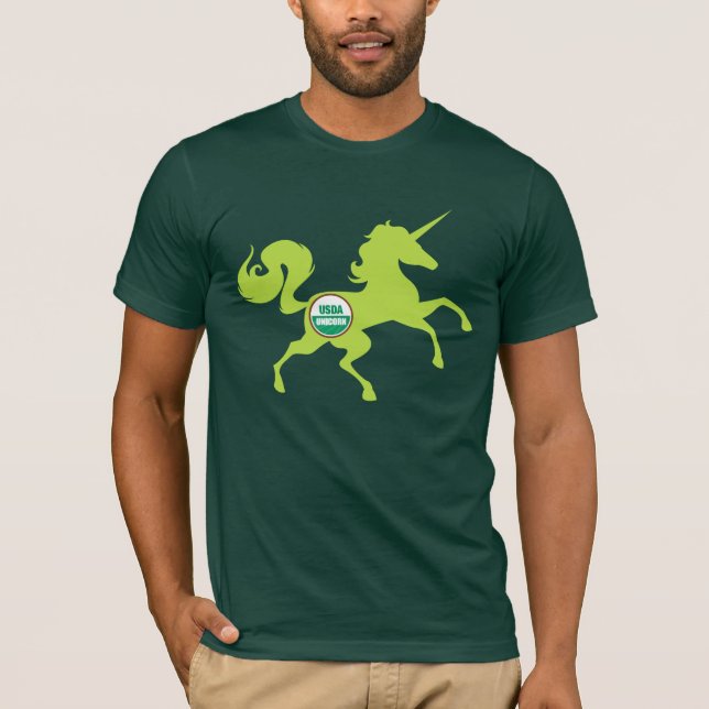 Skjorta för utslagsplats för USDA-Unicornkött T-shirt (Framsida)