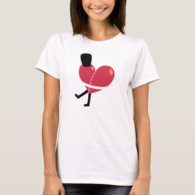 Skjorta för vakt för England hjärta kunglig Tee Shirt (Framsida)