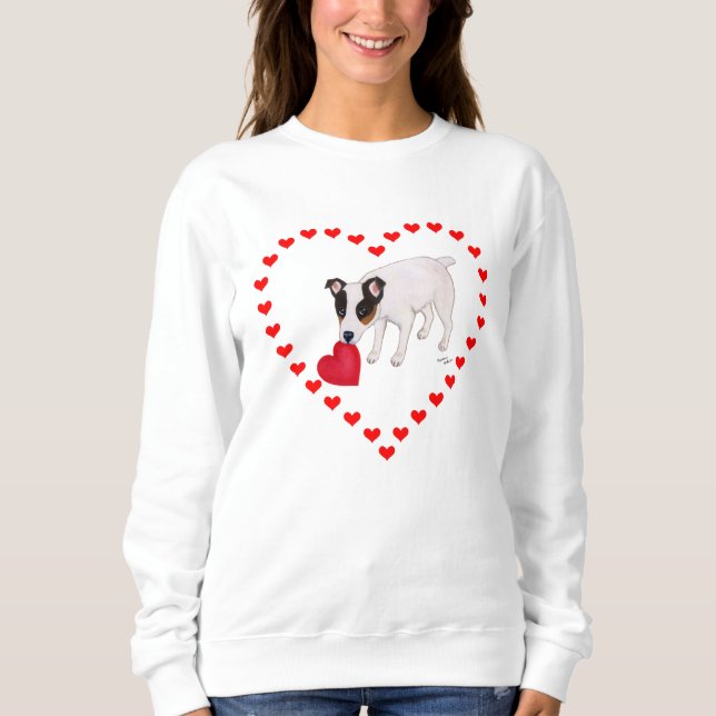 Skjorta för valentin för jackRussell Terrier Tee Shirt (Framsida)