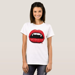 Skjorta för vampyrläppar- & huggtandkvinna T Tee Shirt