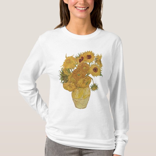 Skjorta för Van Gogh solros T Tee Shirt (Framsida)