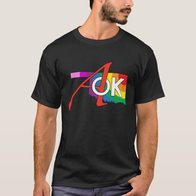 Skjorta för variabelstil-/färgregnbåge AOK T Shirt (Framsida)