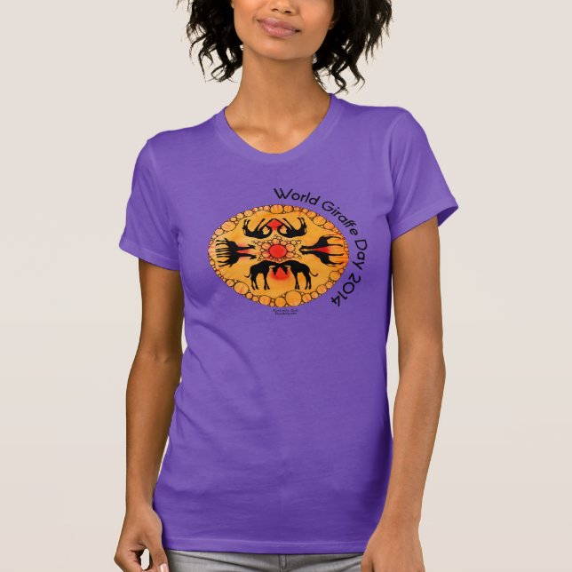 Skjorta för världsgiraffdag tee shirt (Framsida)