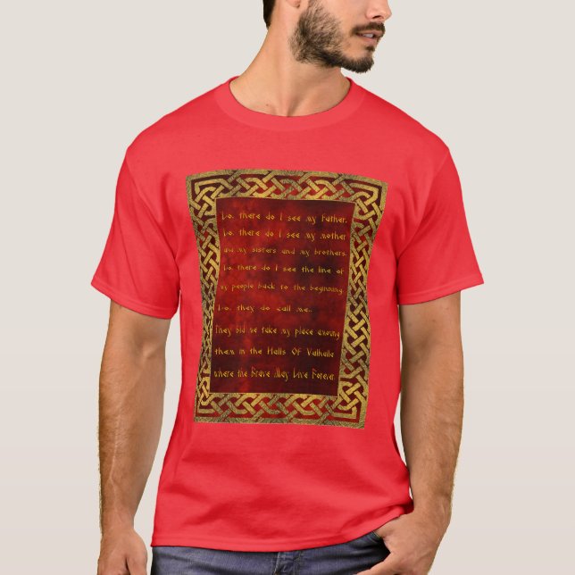Skjorta för Viking stridbön T-shirt (Framsida)