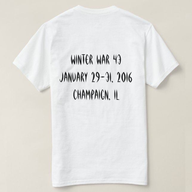 Skjorta för vinterkrig 43 tee shirt (Design baksida)