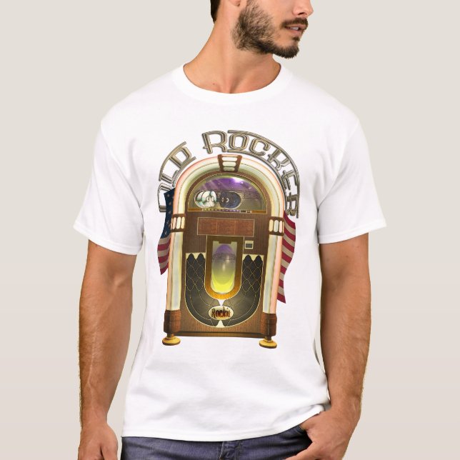 Skjorta för vippa T för Jukebox gammal Tee Shirt (Framsida)