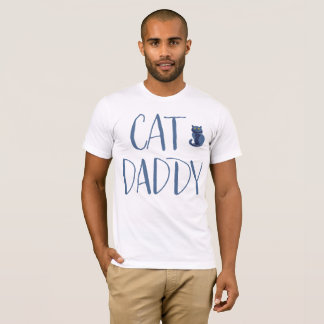 Skjorta för vit- och blåttkattpappa t-shirt