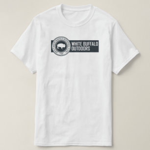 Skjorta för vitbuffel utomhus t shirt