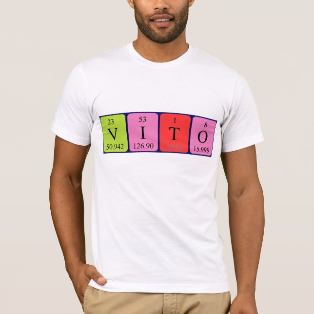 Skjorta för Vito periodisk bordnamn T Shirt (Framsida)