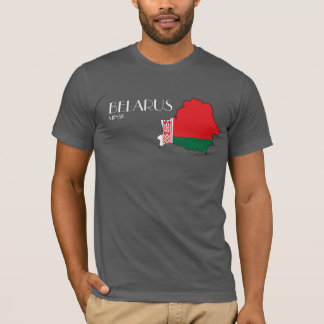 Skjorta för Vitryssland flaggakarta T-shirt