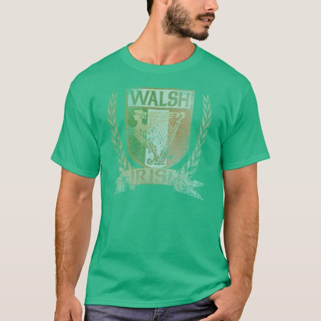 Skjorta för Walsh irländsk vapensköld t T-shirt (Framsida)