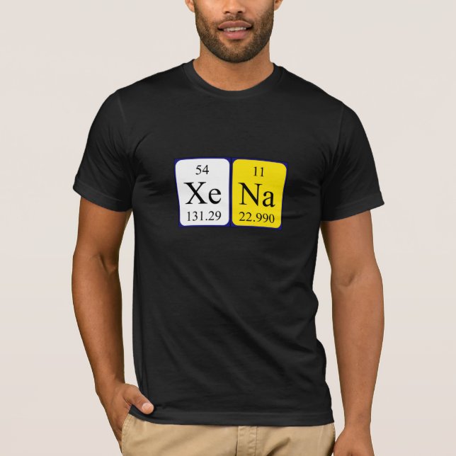 Skjorta för Xena periodisk bordnamn Tee Shirt (Framsida)