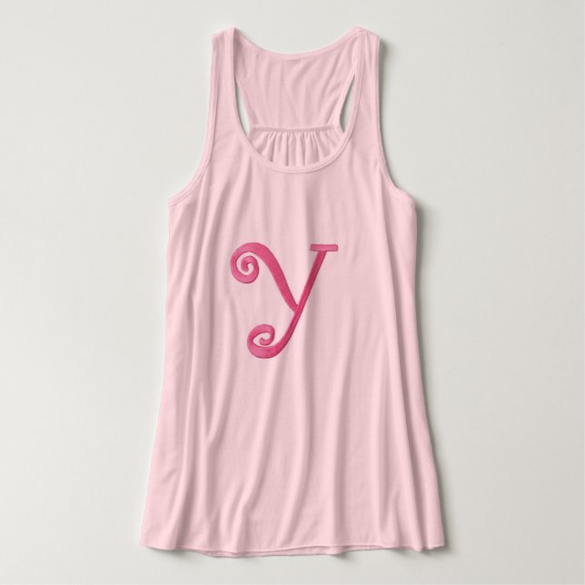 Skjorta för y-tankYounique initial makeup Linne Med Racerback (Design framsida)