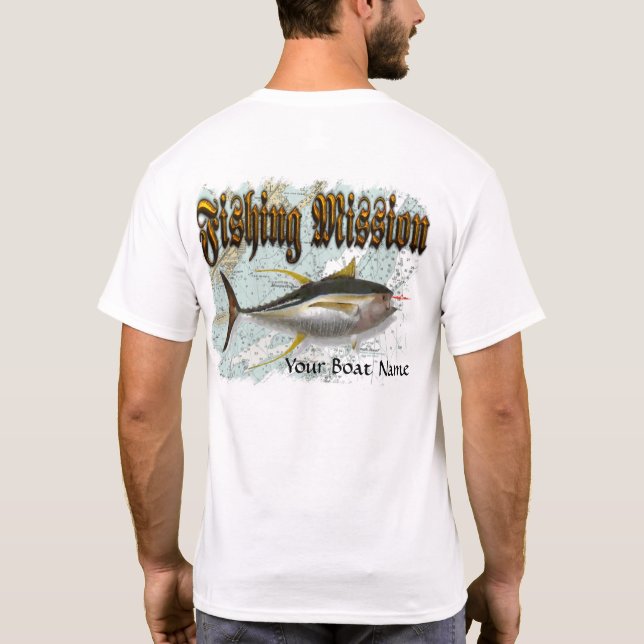 Skjorta för Yellowfintonfiskanpassningsbar T Shirt (Baksida)