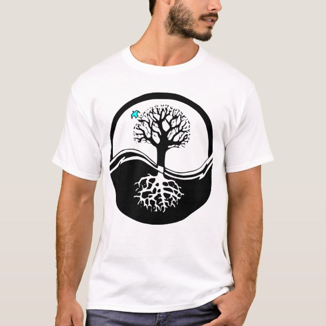Skjorta för Yin Yang trädutslagsplats Tee Shirt (Framsida)