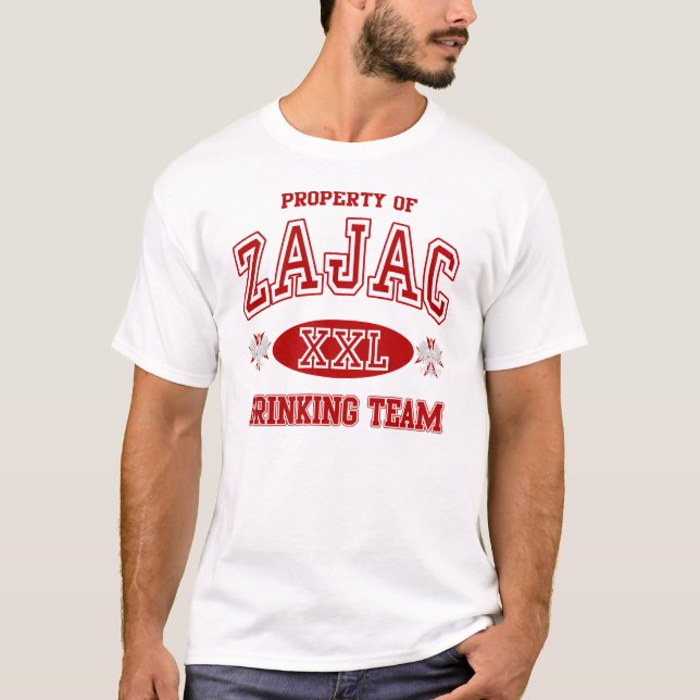 Skjorta för Zajac polsk dricka lag t Tee Shirt (Framsida)