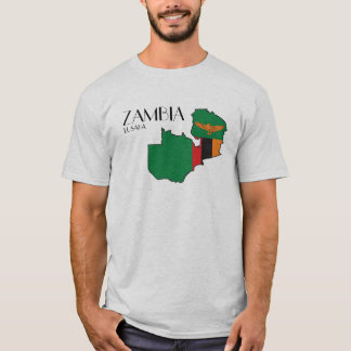 Skjorta för Zambia flaggakarta T Shirt