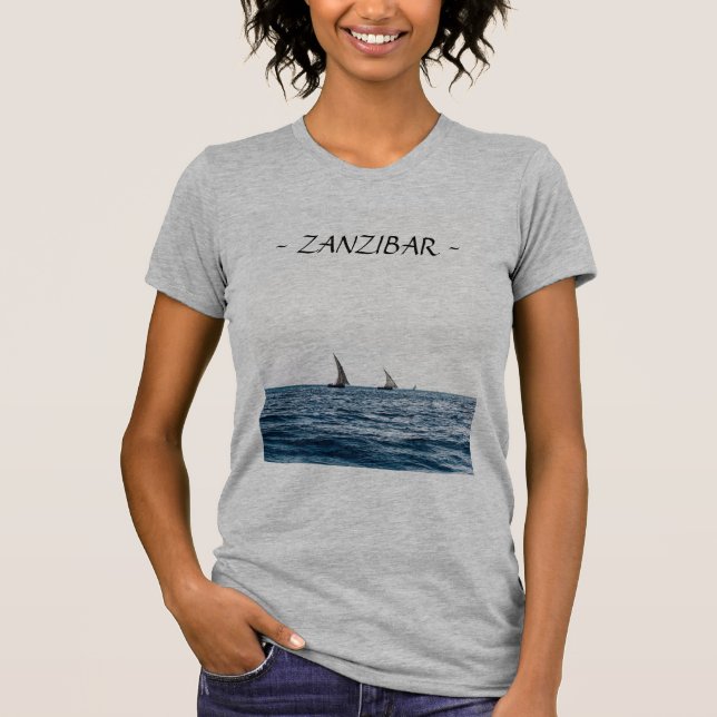 Skjorta för ZANZIBAR segelbåtar T (kvinnor) Tröja (Framsida)