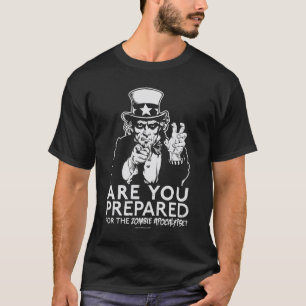Skjorta för ZombieapokalypsUncle Sam T Shirt