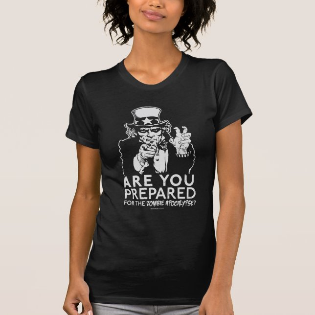 Skjorta för ZombieapokalypsUncle Sam Tee Shirt (Framsida)