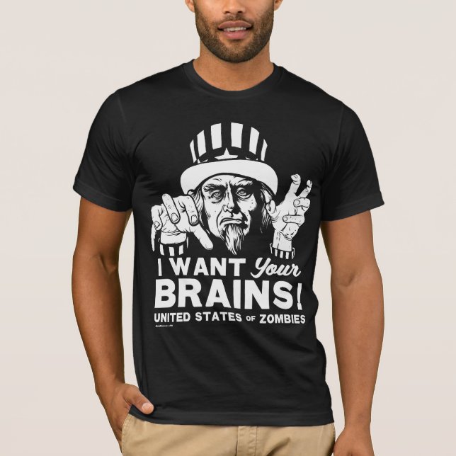 Skjorta för ZombieUncle Sam Tee Shirt (Framsida)