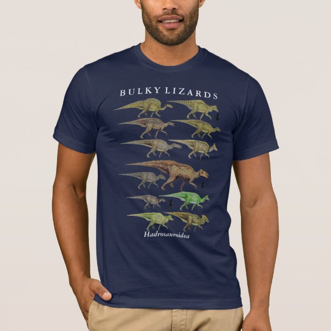 Skjorta Gregory Paul för DuckbillhadrosaurDinosaur Tee Shirt (Framsida)