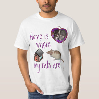 Skjorta: Hemmet är var min råttor är! T-shirt