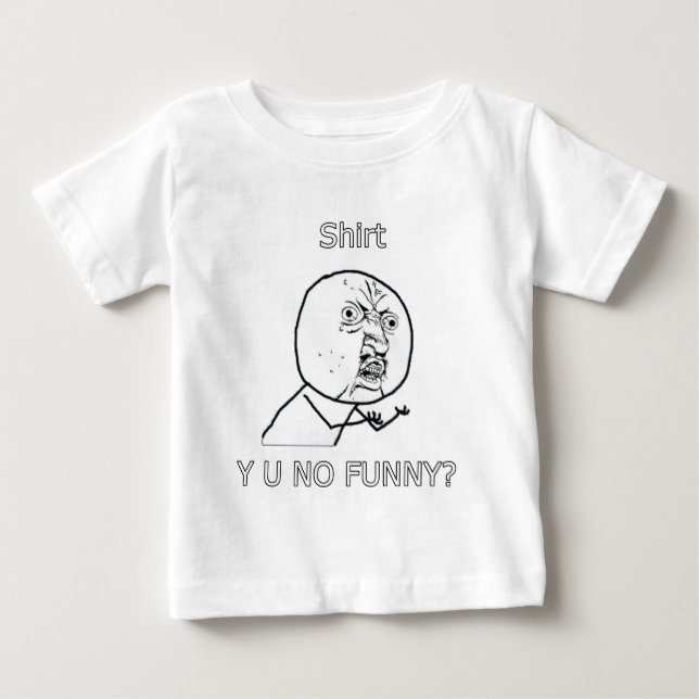 Skjorta INTE ROLIGT Y U? Tee (Framsida)