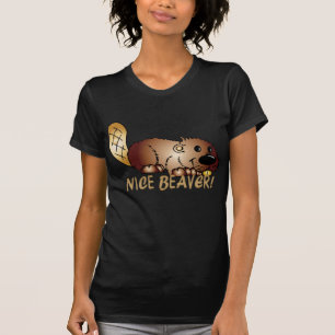 Skjorta rolig T, gullig bäver för bäver T för T-shirt