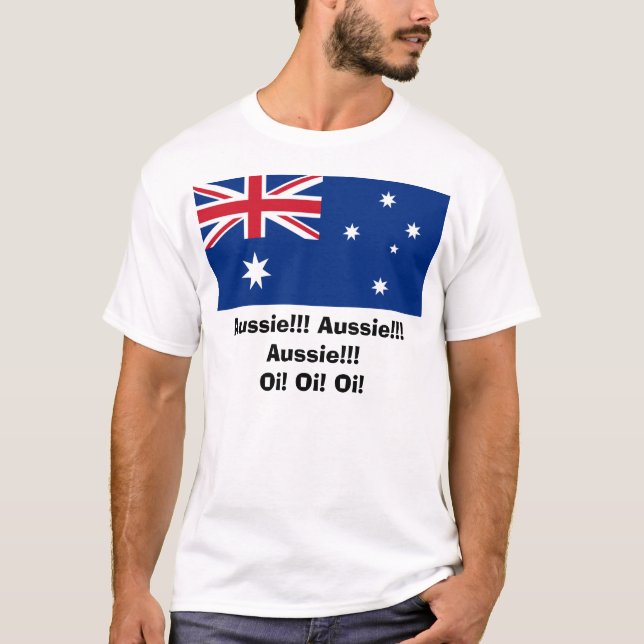 Skjorta som är aussie!!! Aussie!!! Aussie!!! , Oi! T-shirt (Framsida)