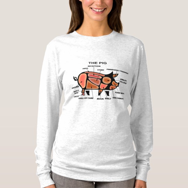 skjorta som förklarar grisar t shirt (Framsida)