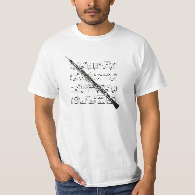 Skjorta (tända) - Oboe - välj din färg T Shirt (Framsida)