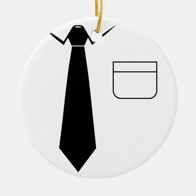 Skjorta & Tie Julgransprydnad Keramik (Framsidan)