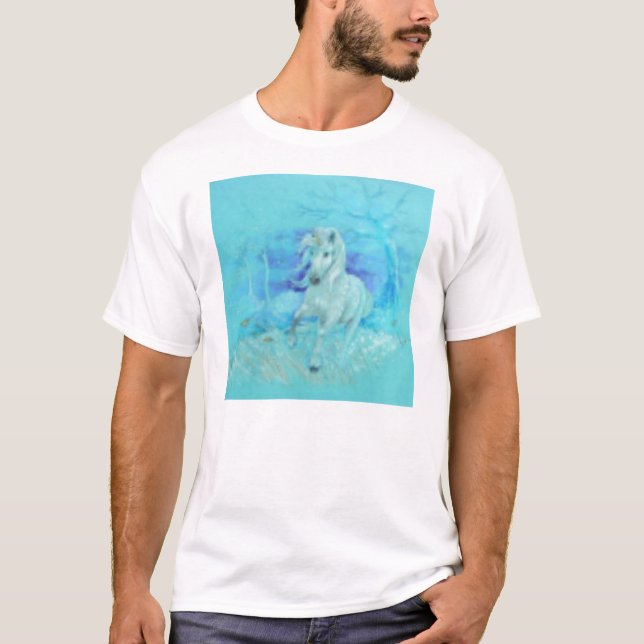 Skjorta - Unicorn "vinterspringa ", Tee (Framsida)