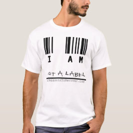Skjorta - vit man etikett tee shirt
