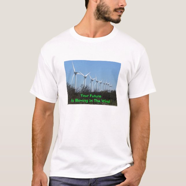 Skjorta Wind-turbine-14 T Shirt (Framsida)