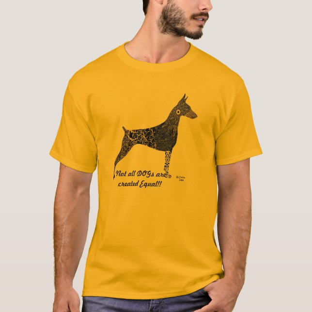 Skjortan för Doberman T, inte alla hundar skapas T-shirt (Framsida)