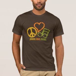 Skjortan för fredkärlekmusik - välj stil & fär tee shirt