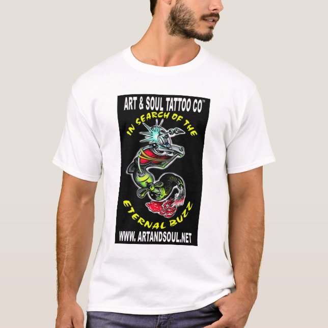 SKJORTAN FÖR KONST- & SOULTATUERINGMASKINEN BEKLÄR T SHIRT (Framsida)