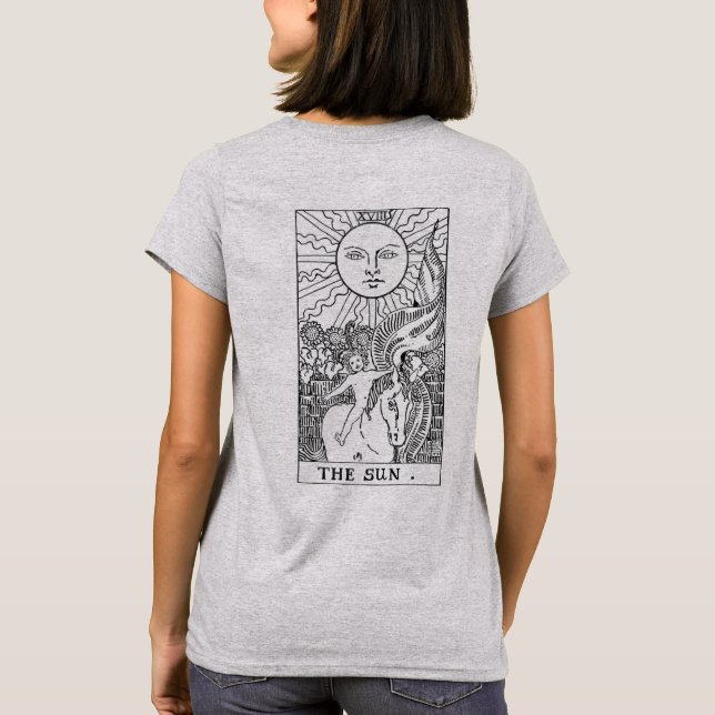 Skjortan för måne- och solTarot kort T Shirt (Baksida)
