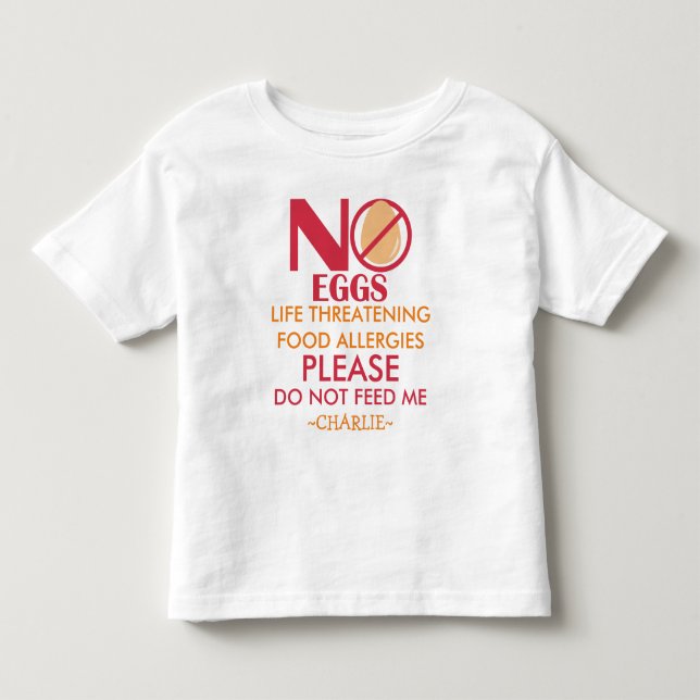 Skjortan för personligäggallergin, matar inte mig t shirt (Framsida)