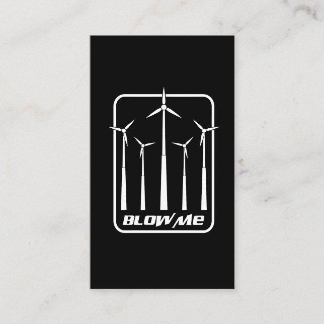 Skjortan för vindturbinsatsen blåser mig - visitkort (Framsida)