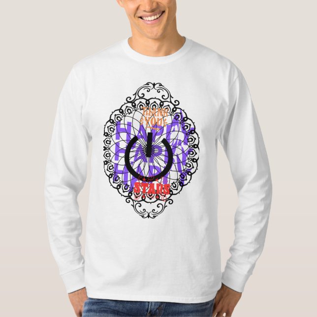 skjortans vita designer mönstrad t shirt (Framsida)