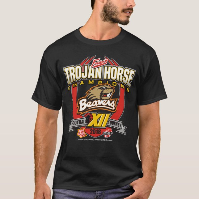 Skjortor 2018 för Beavercreek Trojan hästlag T Shirt (Framsida)