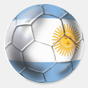Skjortor för Argentina argentinska fotbollboll Runt Klistermärke