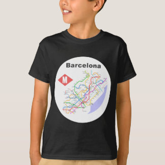 Skjortor för Barcelona tunnelbanankarta Tee Shirt